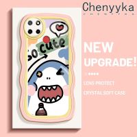 Chenyyka เคสสำหรับ Realme C12 Narzo 20 Narzo C25 30A Narzo C25s Narzo 50A เคสการ์ตูนน่ารักลายฉลามใหม่มาการอนโคแลร์ขอบคลื่นกันกระแทกแบบใสนิ่มเคสมือถือปลอกโปร่งใสลายรูปความคิดสร้างสรรค์ซิลิกาเจลฝาครอบป้องกัน"