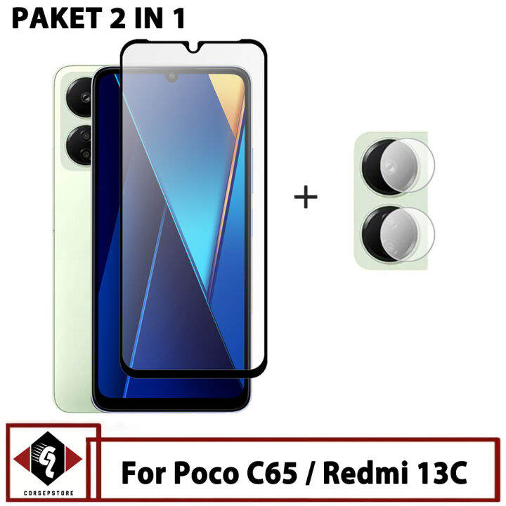 Promo Paket In Tempered Glass Layar Redmi C Poco C Terabaru Free Pelindung Camera Kaca