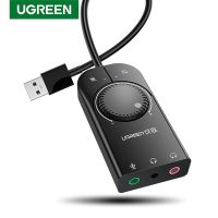 ❊Ugreen External USB Sound Card Mic Audio Card USB to 3.5mm Earphone Headphone❊