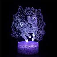 Unicorn 3D Led Illusion Lamp Unicorn Night Light for Kids Remote &amp; Smart Touch 16 Colors Changing Unicorn Toys Gifts for Girls