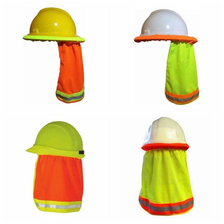 New Summer Sun Shade Safety Hard Hat Neck Shield Helmets Reflective 