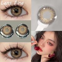 (COD) LensFine?ส่งไวจากไทย?เลนส์ชนิดนิ่มพิเศษ(ขนาดมินิ) ? OMG brown gray ? กรองแสง [สีฟ้า,UV] Korean คอนแทคเลนส์สีซอฟต์ไลท์น่ารัก