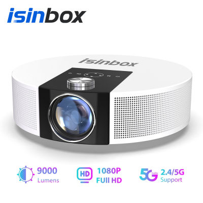 【🥇Android 9.0/9000Lumen】iSinbox iS10 projector โปรเจคเตอร์ mini โฮมโปรเจคเตอร์ โปรแจ็คเตอร์ เครื่องฉาย projector 4k wifi android เครื่องฉายหนัง โปรเจคเตอร์ bluetooth โ