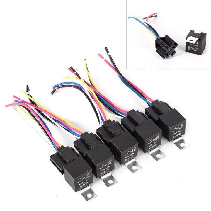 รีเลย์รถยนต์กันน้ำ5pin-12v-5pin-40a-รีเลย์รถยนต์12v-พร้อมช่องเสียบรีเลย์สะดวก