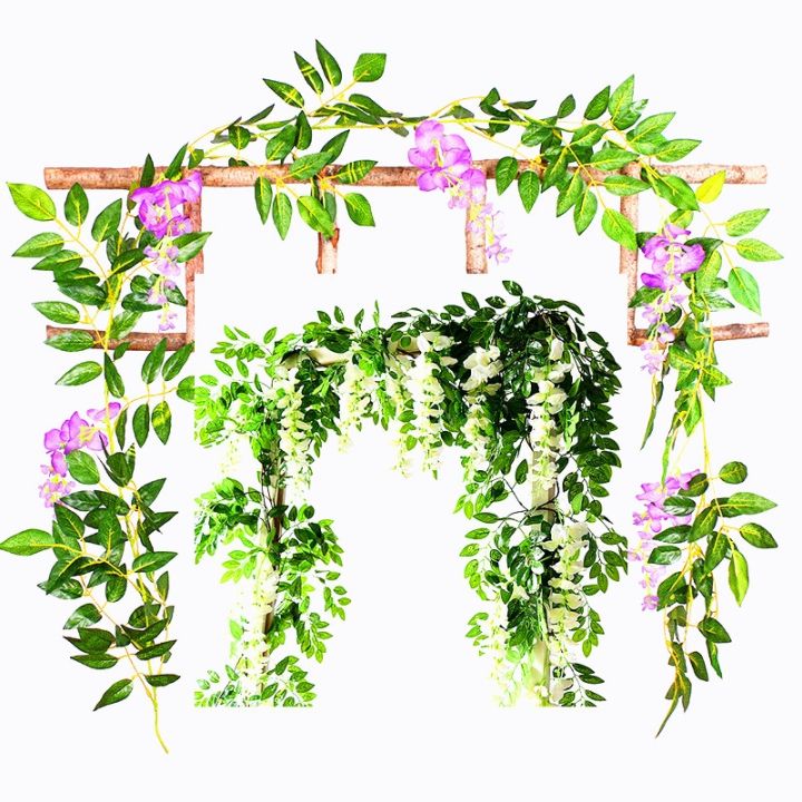 a-shack-2เมตรประดิษฐ์-wisteria-vineplant-ใบไม้กลางแจ้งบ้าน-trailingflowers-โฮมออฟฟิศโรงแรมงานแต่งงานไม้เลื้อยตกแต่ง