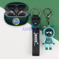 for SoundPEATS Air3 Deluxe / Air 3 Pro Earphone Silicone Case Green Astronaut Earbuds Soft Protective Headphone Cover Headset Skin