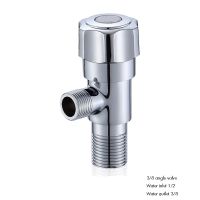 Brass Angle Stop Valve Cold and Hot Water Shut Off Vavle for Bathroom Kitchen G1/2 Inlet G3/8 G3/4 Outlet Polished Chrome