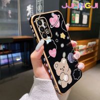 Jlingji เคสสำหรับ Samsung A23แวววาว A13 5กรัม A04s M23 5กรัมเคส F23 M13 F13น่ารักลายหมีฟุตบอลใหม่เคสหลังกรอบซิลิโคนฝ้าโปร่งใสกันกระแทกเคสมือถือฝาครอบป้องกันเลนส์กล้องถ่ายรูปทั้งหมด