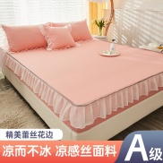 Dai li summer ice silk bed a new set of linens can be washed lace three