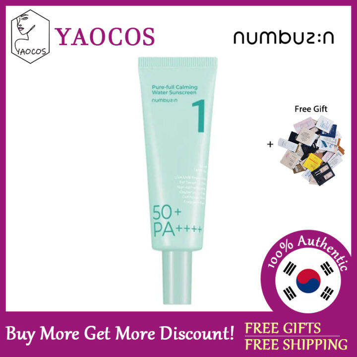[numbuzin] No.1 Purefull Calming Water Sunscreen SPF50+ PA++++ 50ml Lazada Singapore
