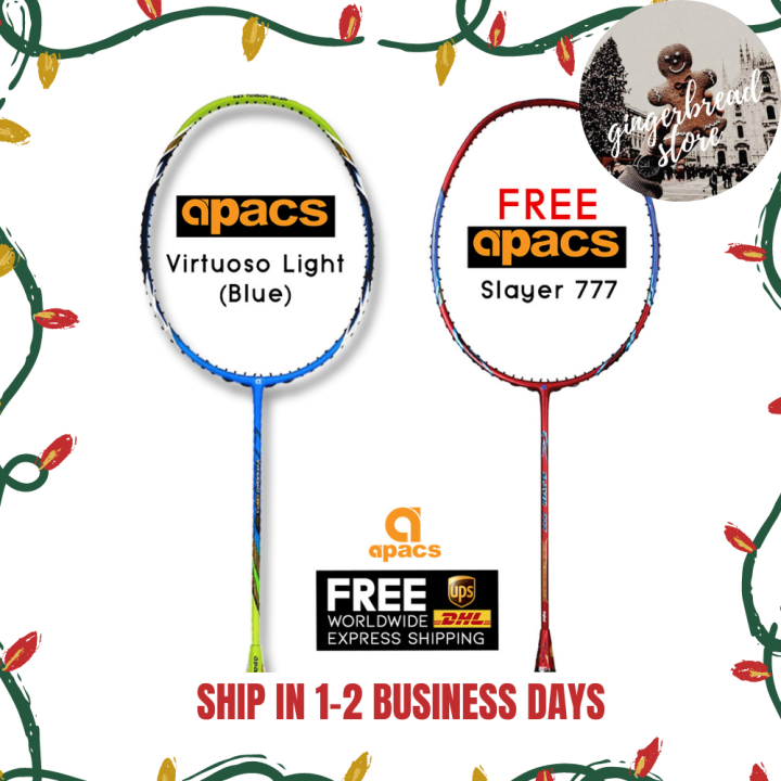 Apacs Virtuoso Light Badminton Racket (Blue) + [FREE] Apacs Slayer 777