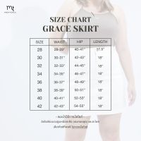 Grace skirt สี Black และ Brown กระโปรงยีนส์เอวสูง สำหรับสาวอวบ