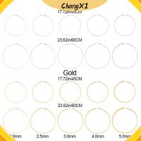 CHONGXI 18"/20" ผู้ชายผู้หญิง เครื่องประดับของขวัญ Choker โซ่งูแบน ชุบทอง/เงิน งูเชื่อมโยงห่วงโซ่ สร้อยคอก้างปลา