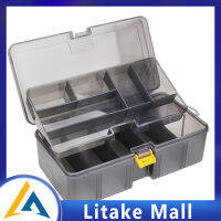 Lure Tackle Box ทนต่อแรงกระแทกความแข็งแรงสูง Double Layer โปร่งแสงเหยื่อเคสอุปกรณ์ตกปลา