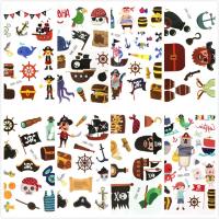 【YF】 Cartoon Pirate Temporary Tattoo Fake Tattoos Body Art Sticker Kids Children Party Decor 10pcs/lot