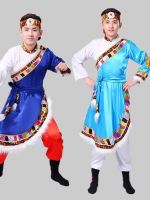 Chinese Style Mens Tibetan Retro Shirt Traditional Tibetan Wedding Robe Gown Chinese Style Daily Stage Show Robes Dress