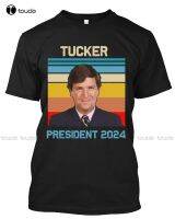 # Tucker Carlson For President # Tucker 2024 Republican T คอกลมแขนลำลองขาสั้นแฟชั่นพิมพ์ลาย100%