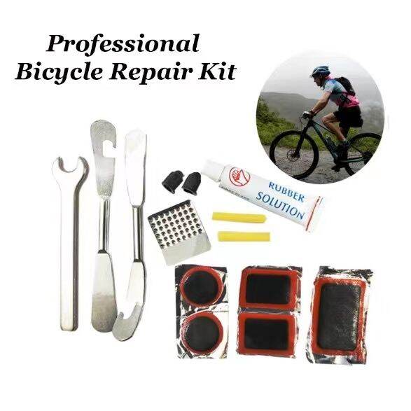 Professional Bike Wheel Tire Repair Tool Kit Bicycle Patch Kit Lazada PH