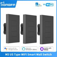 SONOFF M5เราสวิตช์อัจฉริยะ120ประเภท Switchman สมาร์ทโฮม1/2/3แก๊งฉลาดสวิตช์ติดผนังเสียงสวิตช์ควบคุมผ่านwifi Alexa Google Home