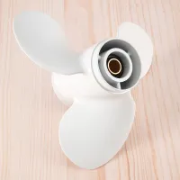 Propeller Propeller Aluminum Alloy 683-45945-00-EL Propeller 9 1/4X9-J for Yamaha 2 Stroke 9.9HP 15HP Boat Motor White 3 Blades 8 Spline Tooth R-Rotation