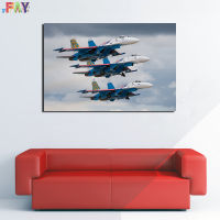 โปสเตอร์ Su27 FAY-Sukhoi ห้องนั่งเล่นตกแต่งบ้านนักสู้รัสเซียภาพวาดสีน้ำมันพิมพ์รูปภาพศิลปะ