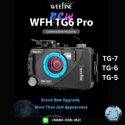 TG-7 NEW WEEFINE WFH TG-6 PRO underwater camera housing for Olympus Tough! TG5/TG6/TG7  BUILT-IN VACUUM SYSTEM - BUILT-IN  BATTERY POWERED SYSTEM