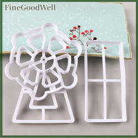 FineGoodWell Ferris WHEEL 3D fondant Mold CUTTER เค้กคุกกี้เบเกอรี่แม่พิมพ์ตกแต่ง