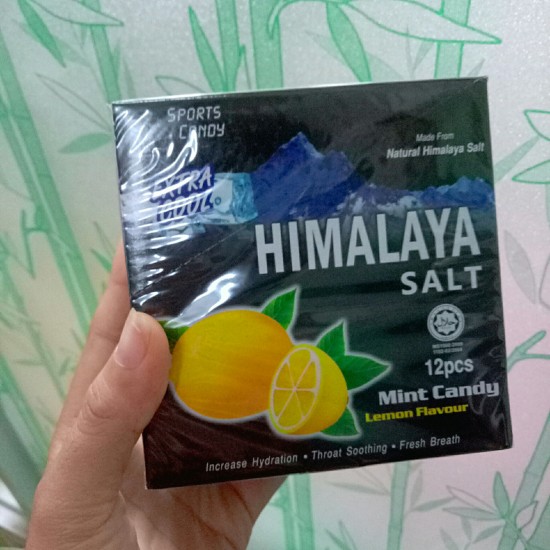 Hộp 12 gói kẹo bạc hà chanh muối himalaya salt gói 15g - ảnh sản phẩm 1