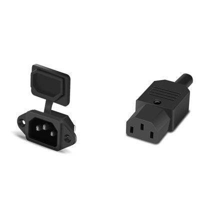 ♙﹊ﺴ 5 Pairs Black IEC 320 C13 Female Plug C14 Male Plug Rewirable Power Connector 3pin Socket 10A /250V