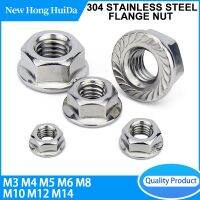 M3 M4 M5 M6 M8 M12 M14 304 baja tahan karat eksternal Hex Flange mur metrik berulir Serrated Spinlock Hex Nut Fastening Kit