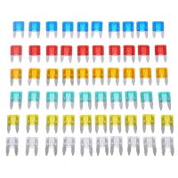 Portable 60pcs Mini Fuse Blade 5A 10A 15A 20A 25A 30A 10 Each Mixed Set Kit -Y103 for Auto Car Truck PE Bag Packaging Fuses  Accessories