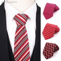 Red Striped Men Ties Classic Neck Tie For Men Women Slim Stripe Necktie For Party Business Cravats Casual Boys Neckties