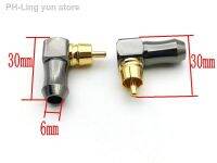 1pcs RCA Right Angle Male plug Audio Video adapter