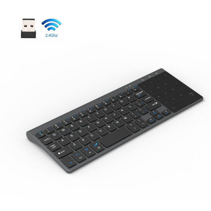 2.4GHz Wireless Keyboard with Number Touchpad Mouse 2 In 1 Thin Numeric