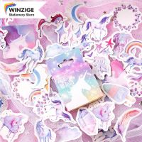 Winzige สติกเกอร์ 46ชิ้น ลายยูนิคอนน่ารัก สติกเกอร์ตกแต่ง