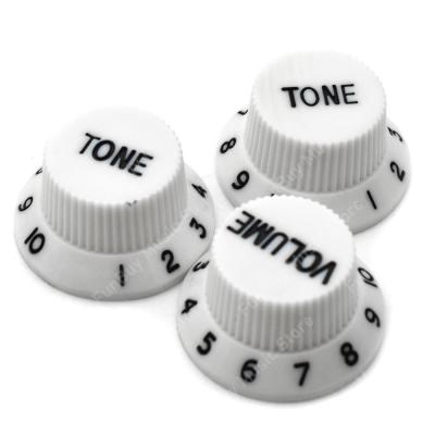 ‘【；】 3Pcs Guitar Speed Control Knobs 1 Volume 2 Tone For ST SQ Electric Guitar Parts Accessory Plastic