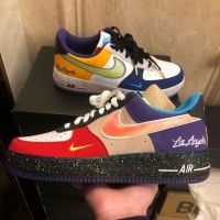 ✔┇ AF1 Air Force One Los Angeles mandarin duck sneakers for men and women lace-up lovers shoes all-match student shoes breathable sports shoes