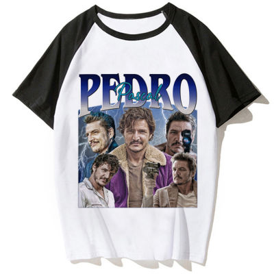 เสื้อยืด Pedro Pascal สำหรับผู้หญิงเสื้อยืดดีไซเนอร์ Y2K หญิงเสื้อสไตล์อานิเมะ Y2k ญี่ปุ่น