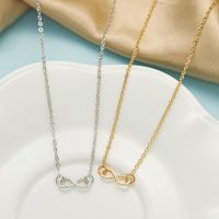 Minimalist Infinity Symbol Pendant Necklace for Women Delicate Silver Color Clavicle Chain Necklace Party Friendship Jewelry Fashion Chain Necklaces