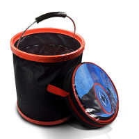 12L Car Storage Bucket Foldable Outdoor Camping Fishing Bucket Car Wash Cleaning Tools Folding Bucket with Storage Bag