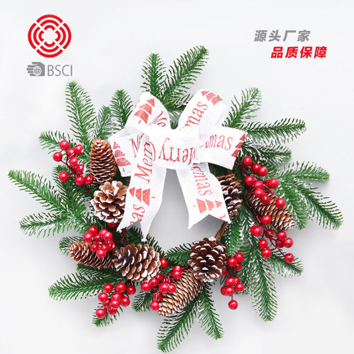 bhdecor-50เซนติเมตรคริสต์มาส-pinecones-ลูกปัดสีแดงพวงมาลัย-ตกแต่งสำหรับผนังประตูตารางหน้าต่างของบ้านตลาดโรงแรม