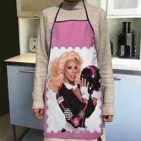 Custom RuPaul Kitchen Apron Dinner Party Cooking Apron Adult Baking Accessories Waterproof Fabric Printed Cleaning Tools Aprons