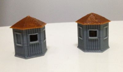 Outland Models Train Station Stand Alone Ticket Booth x2 HO OO Scale Railway