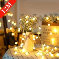 ♟☊ 12M USB/Battery LED Ball Garland Lights Outdoor Waterproof Fairy String lights Christmas Holiday Wedding Party Lights Decoration