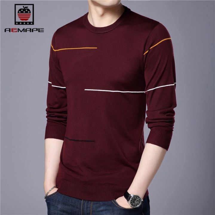 codtheresa-finger-autumn-youth-mens-long-sleeve-line-pattern-round-neck-sweater-casual-comfort-male-sweater