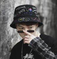 【CC】 Hat Graffiti Outdoor Doodle Panama Hip Hop Cap Korean Breaking Rapper Fans YY170