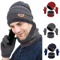 mens wooly hat and gloves set