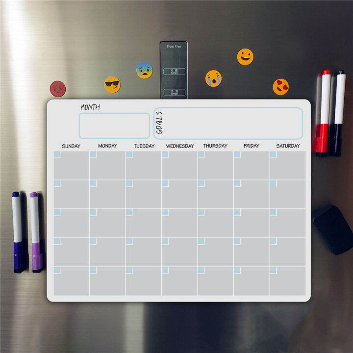 threetrees A3 Size Weekly Monthly Planner Calendar Dry Erase