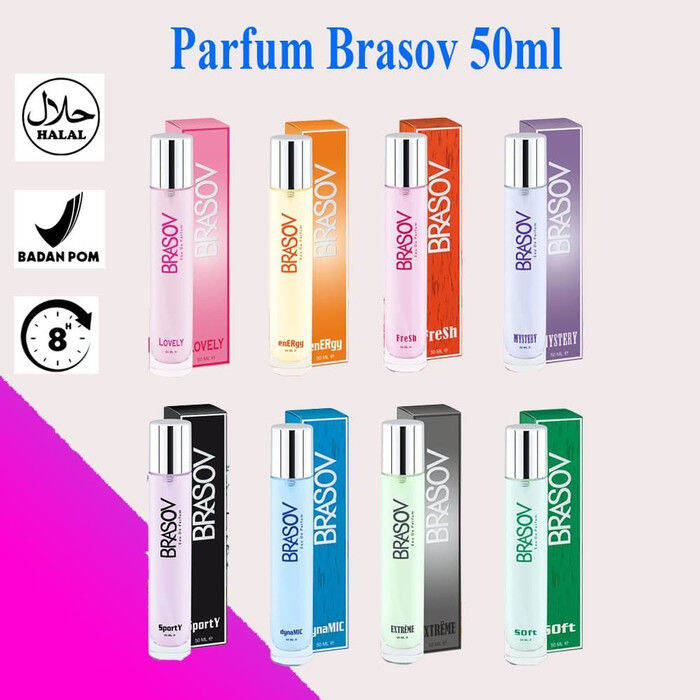 Brasov Parfum Unisex Ml Eau De Parfum Halal Perfume Spray Cologne Tabung Besar Pria Wanita