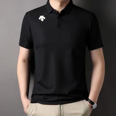 Original New silicone polo shirt t-sleeve mens quick-dry goods passed the inspection business casual sports mens and womens models ins trendy men